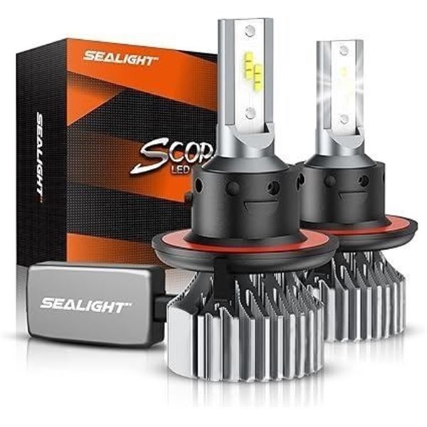 Sealight 2-Pack LED Super-Bright Headlights (H13/9008) 6000K LED Bulbs - New Sealed