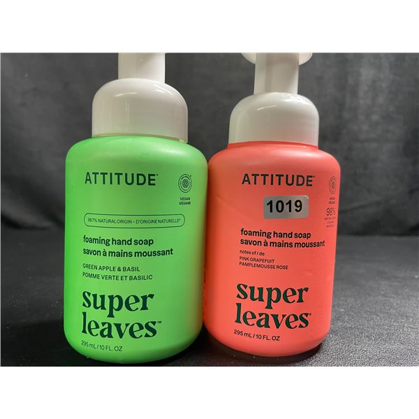 Lot of 2 ATTITUDE Super Leaves Foaming Hand Soap (285ml) Green Apple & Pink Grapefruit - New