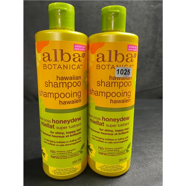 Lot of 2 Alba Botanica Hawaiian Shampoo (355ml) Gloss Boss Honeydew for Shiny, Happy Hair - New