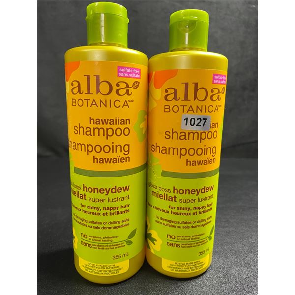 Lot of 2 Alba Botanica Hawaiian Shampoo (355ml) Gloss Boss Honeydew for Shiny, Happy Hair - New