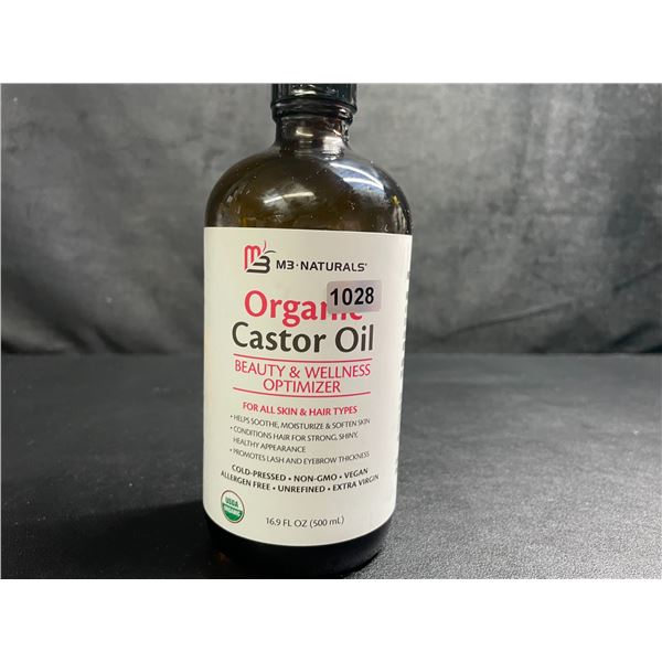 1 Bottle of M3 Naturals Organic Castor Oil (500ml) Beauty & Wellness Optimizer - New