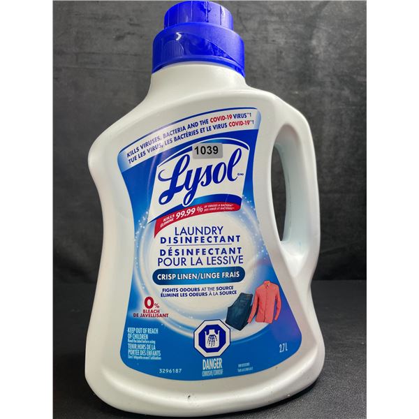 1 Jug of Lysol Laundry Disinfectant - Crisp Linen (2.7L) Fights Odours - New