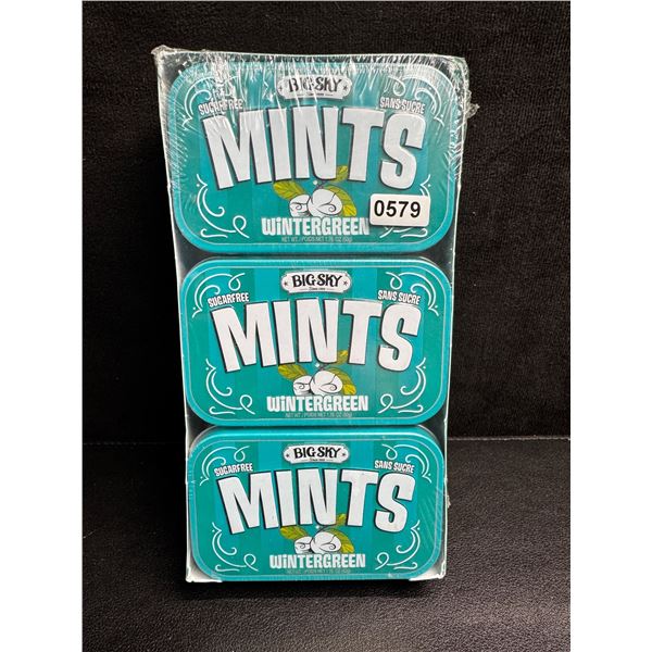6-Pack Case of Big Sky Sugarfree Mints - Wintergreen Mint Candy (50g Each) - New Sealed