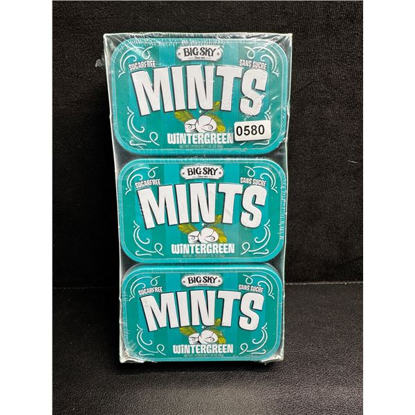 6-Pack Case of Big Sky Sugarfree Mints - Wintergreen Mint Candy (50g Each) - New Sealed