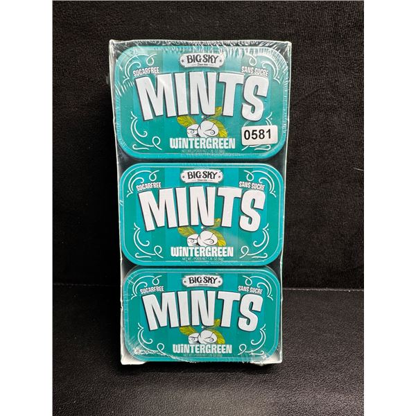 6-Pack Case of Big Sky Sugarfree Mints - Wintergreen Mint Candy (50g Each) - New Sealed