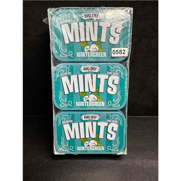 6-Pack Case of Big Sky Sugarfree Mints - Wintergreen Mint Candy (50g Each) - New Sealed