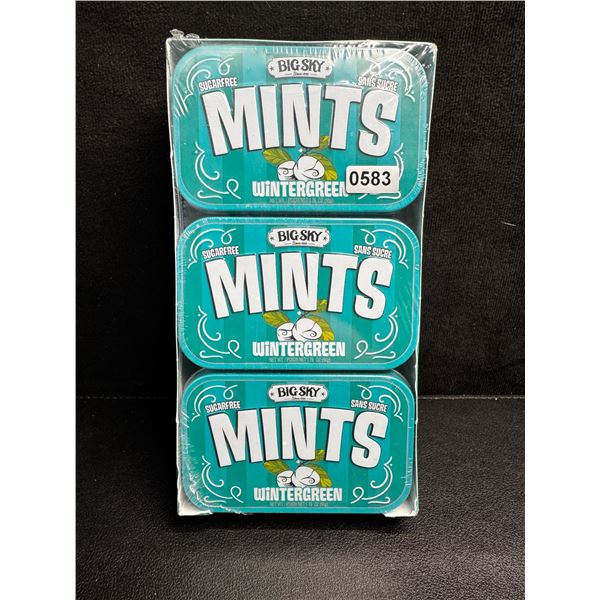 6-Pack Case of Big Sky Sugarfree Mints - Wintergreen Mint Candy (50g Each) - New Sealed