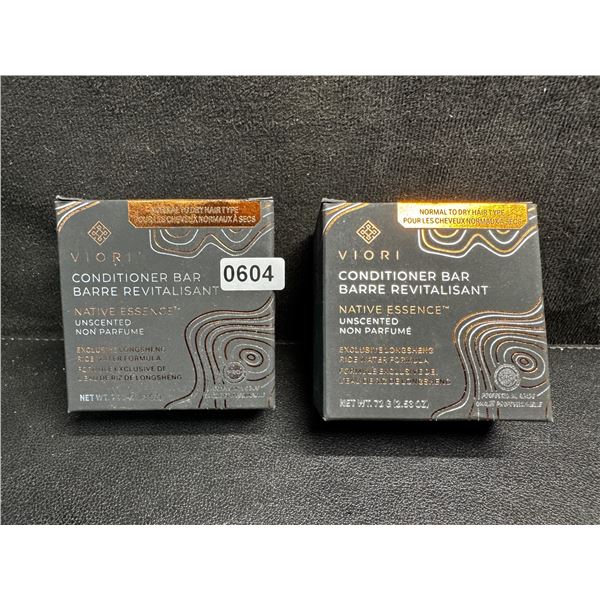2 Premium Viori Natural Conditioner Bars Made with Rice Water Protein - Non Scented - New
