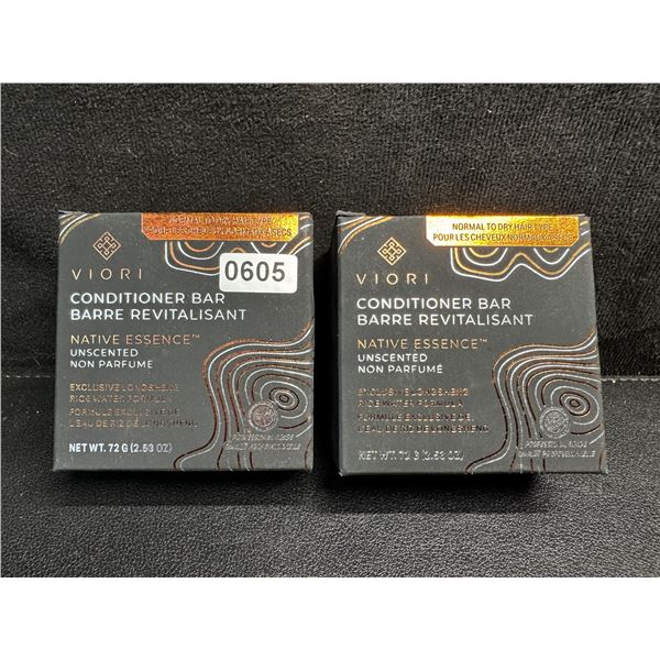 2 Premium Viori Natural Conditioner Bars Made with Rice Water Protein - Non Scented - New