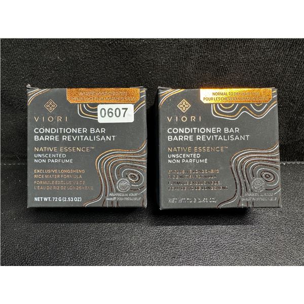 2 Premium Viori Natural Conditioner Bars Made with Rice Water Protein - Non Scented - New