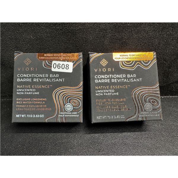 2 Premium Viori Natural Conditioner Bars Made with Rice Water Protein - Non Scented - New