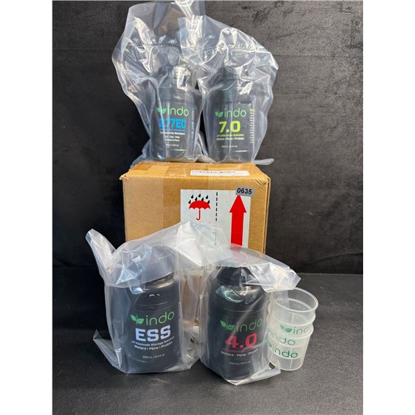 Set of 4 Indo pH Calibration Set - 2.77EC/7.0/ESS/4.0 Balancers - New