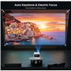 Image 5 : Happrun KC7 Full HD 4K Smart Projector with Wifi & Bluetooth/Built-In Apps, Dolby Audio - BRAND NEW!