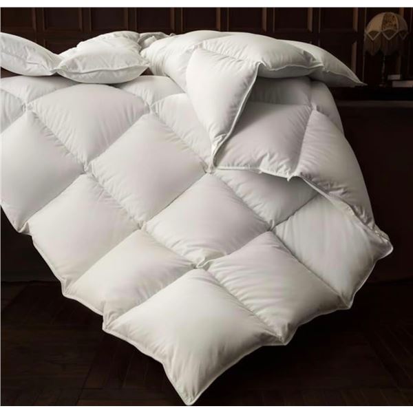 Switte 100% Organic Cotton Down Feather King Size Duvet Insert - All Season Warmth - New