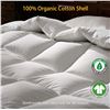 Image 2 : Switte 100% Organic Cotton Down Feather King Size Duvet Insert - All Season Warmth - New