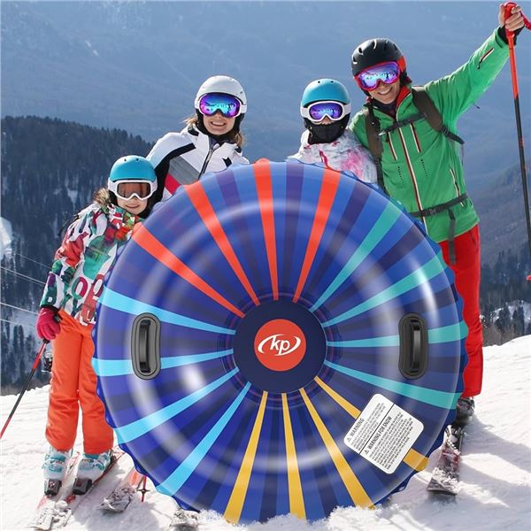 Kuptone 47 INCH Premium Material Triple Inflatable Valve Snow Tube - New