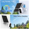 Image 3 : LaxiHub 3MP Outdoor WiFi Battery Security Camera Kit with Solar Panel (W2 Kit1) - New Sealed