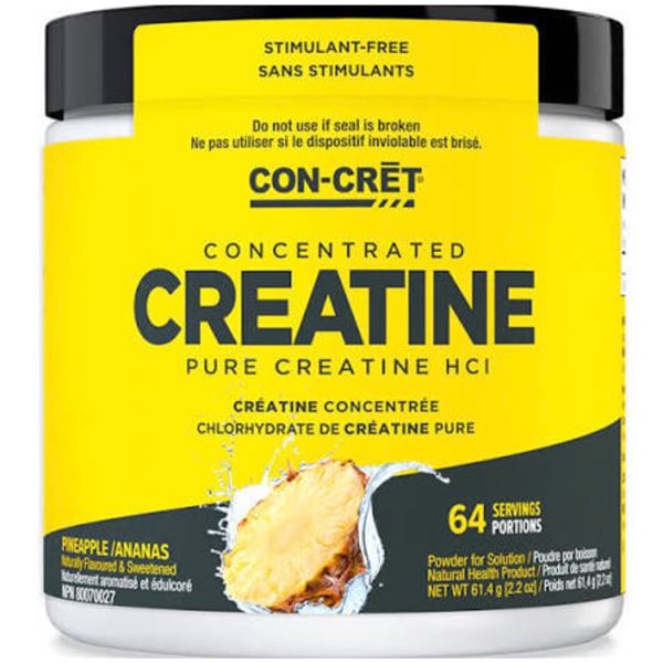 Con-Cret Concentrated Creatine HCI Powder/Workout Supplement (61.4g) Pineapple Flavor - New