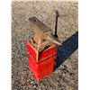 Image 4 : PETER WRIGHT 102 POUND ANVIL ON STAND WITH ALUMINUM CAN CRUSHER