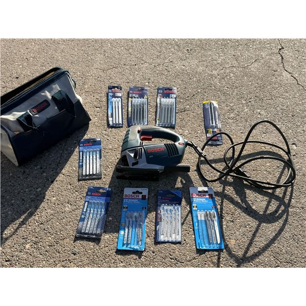 BOSCH JS5 JIGSAW AND BLADES AND CANVAS BAG