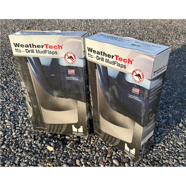 FORD WEATHER TECH NO DRILL MUDFLAPS - FRONT AND REAR; NEW, IN BOX