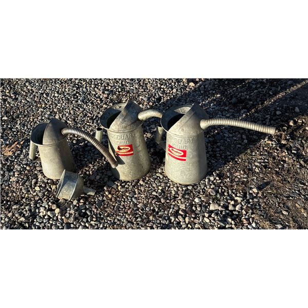 BROOKINS SERVICE STATION EQUIPMENT GALVINIZED METAL CANS