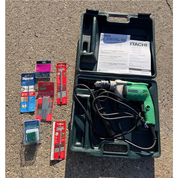 HITACHI HAMMER DRILL AND MISCELLANEOUS ITEMS