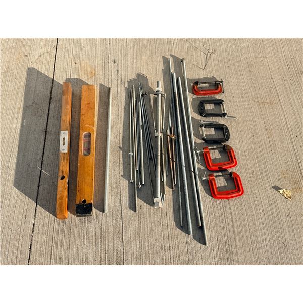 CLAMPS, LEVELS, AND THREADED RODS