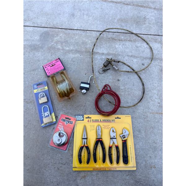 MISCELLANEOUS PLIERS AND LOCKS