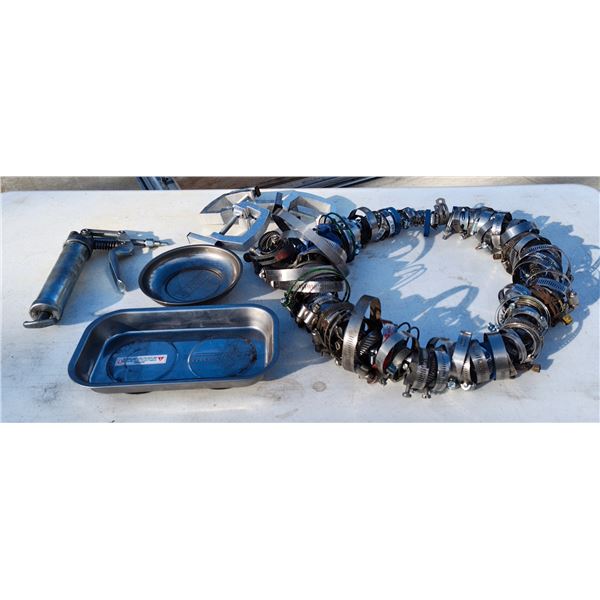 MAGNETIC BINS, CLAMPS, AND GREASE GUN