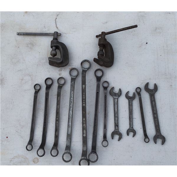 FLARING TOOLS AND MISCELLANEOUS BOX AND OPEN ENDED WRENCHES