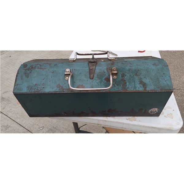 METAL TOOL BOX WITH CONTENTS