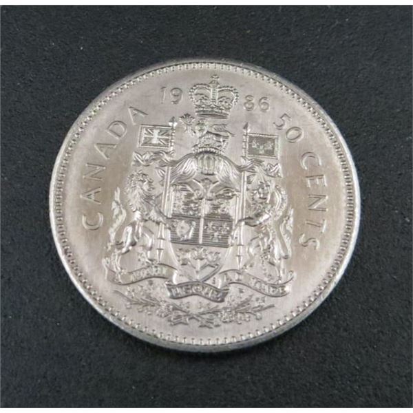 1986 Canadian 50 Cent Coin
