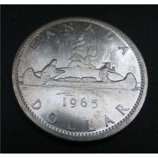 1965 Canadian Silver $1 Dollar Coin