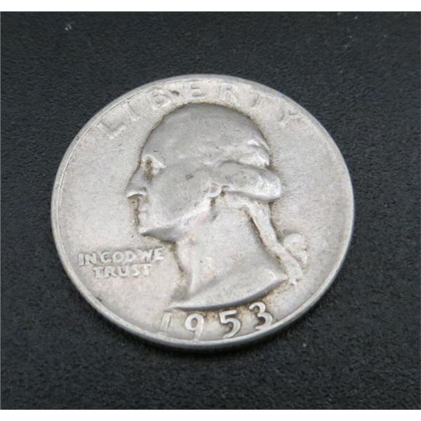 1953 USA Silver 25 Cent Coin
