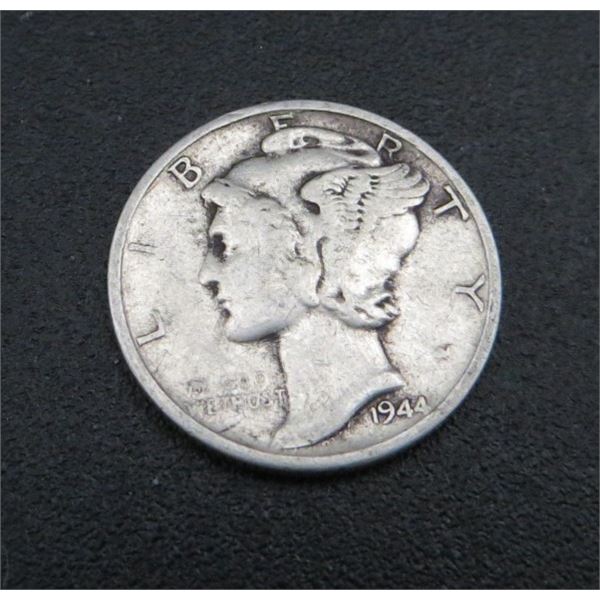 1944 USA Silver 10 Cent Coin
