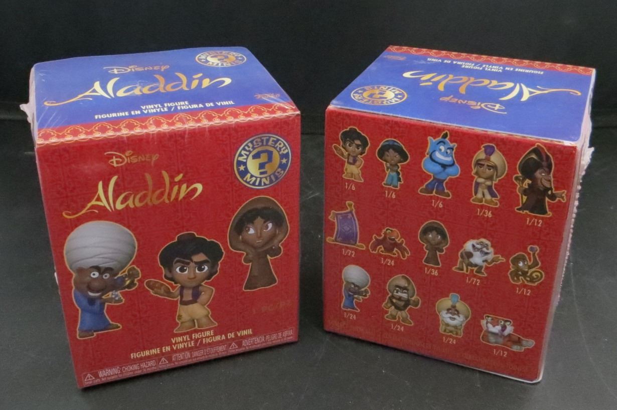 2 New Disney Aladdin Mystery Mini Figure Blind Boxes Sealed