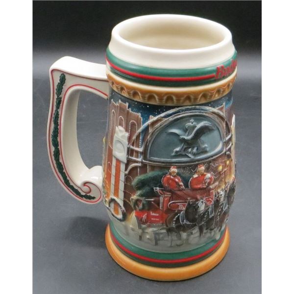 1997 Budweiser Holiday Stein "Home For The Holidays"