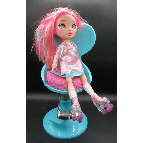 Roller Skating Rainbow Surprise Doll With Adjustable Hairdressing Chair