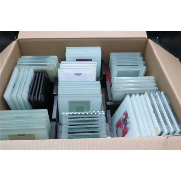 Large Collection Of Glass Photo Drink Coasters