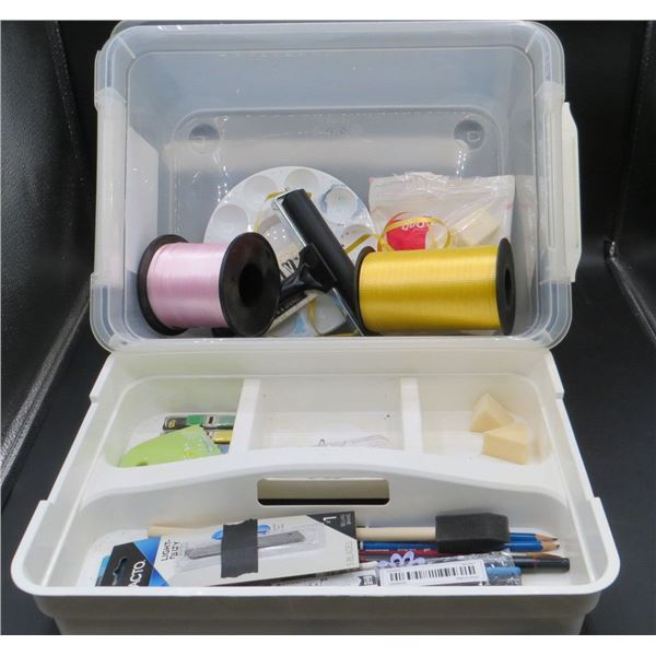 Crafting Tote 15" x 11" x 7" With Crafting Supplies