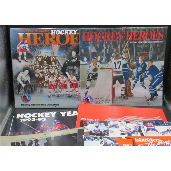 Lot Of Old Hockey Calendars with Great NHL Moments/Players