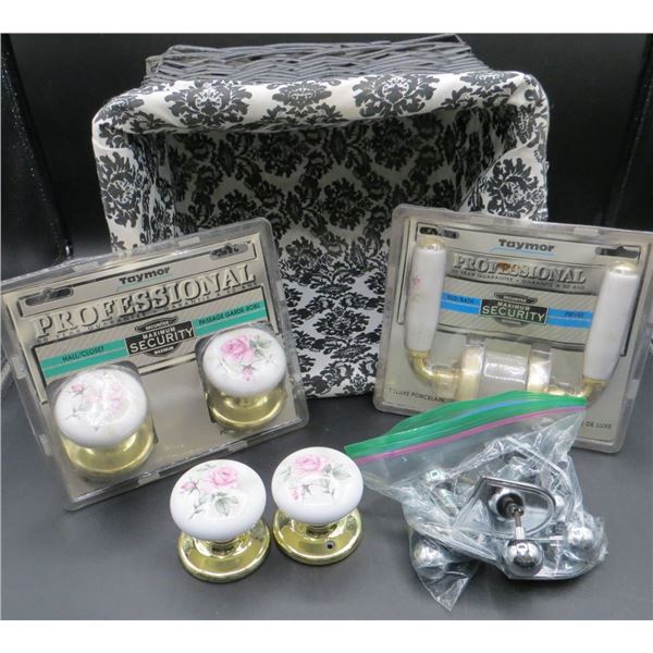 Collection Of Porcelain Door Handles & Stainless Steel Knobs