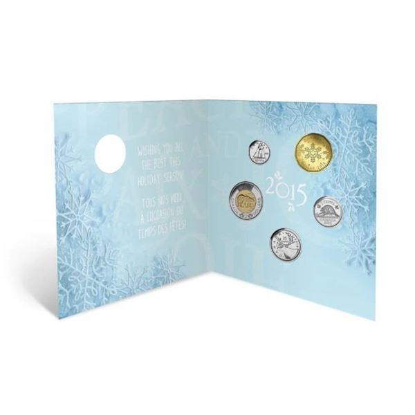 2015 Canadian Coin Holiday Gift Set 5 Coins Uncirculated