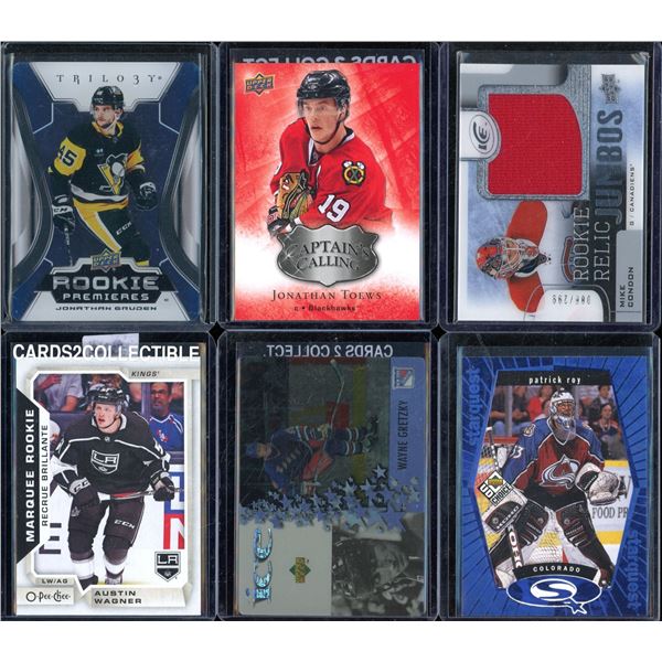 Lot Of 6 Hockey Rookies & Insert Cards Various Teams & Players