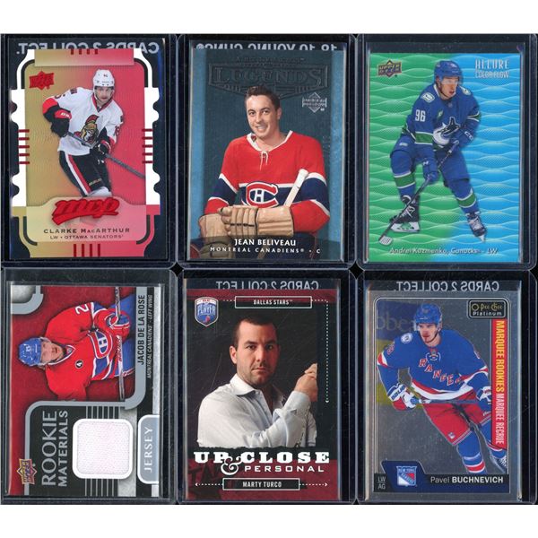 Lot Of 6 Hockey Rookies & Insert Cards Various Teams & Players