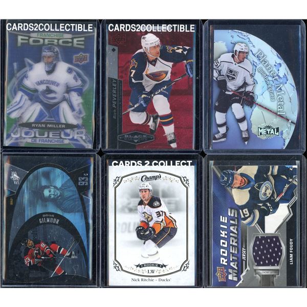 Lot Of 6 Hockey Rookies & Insert Cards Various Teams & Players