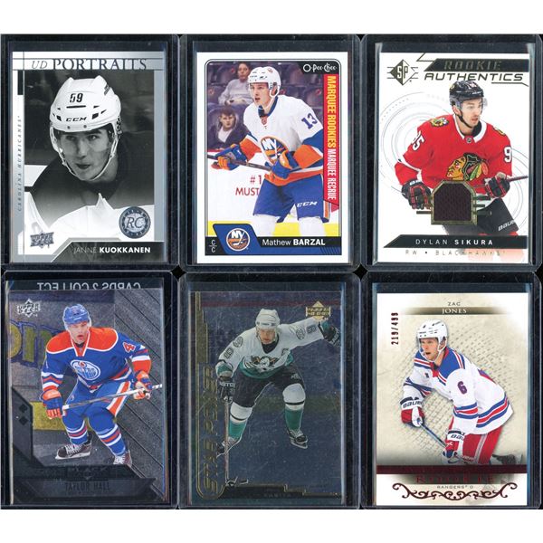 Lot Of 6 Hockey Rookies & Insert Cards Various Teams & Players