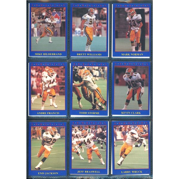 1990 Jogo CFL Edmonton Eskimos Team Cards Lot