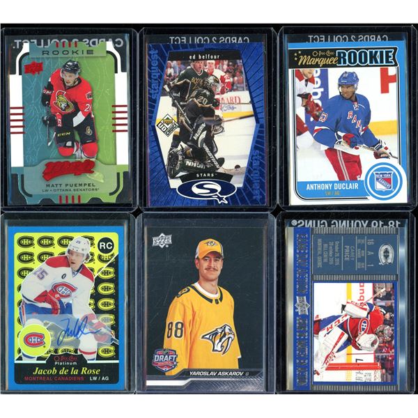 Lot Of 6 Hockey Rookies & Insert Cards Various Teams & Players